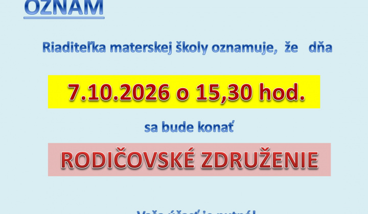 Fotka - Rodičovské združenie